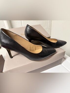 Franco Sarto Black Leather Flats